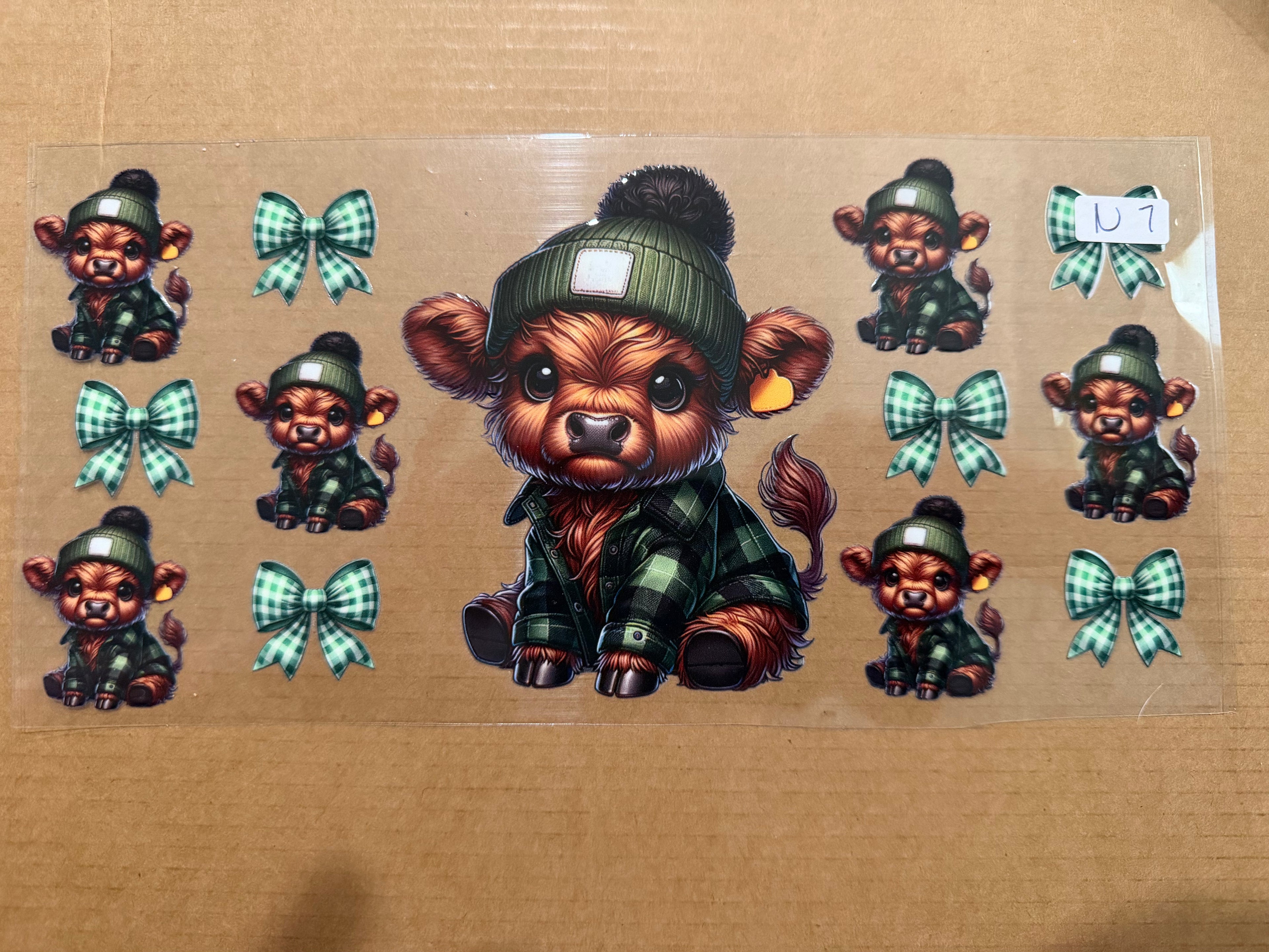 Green Flannel Cow