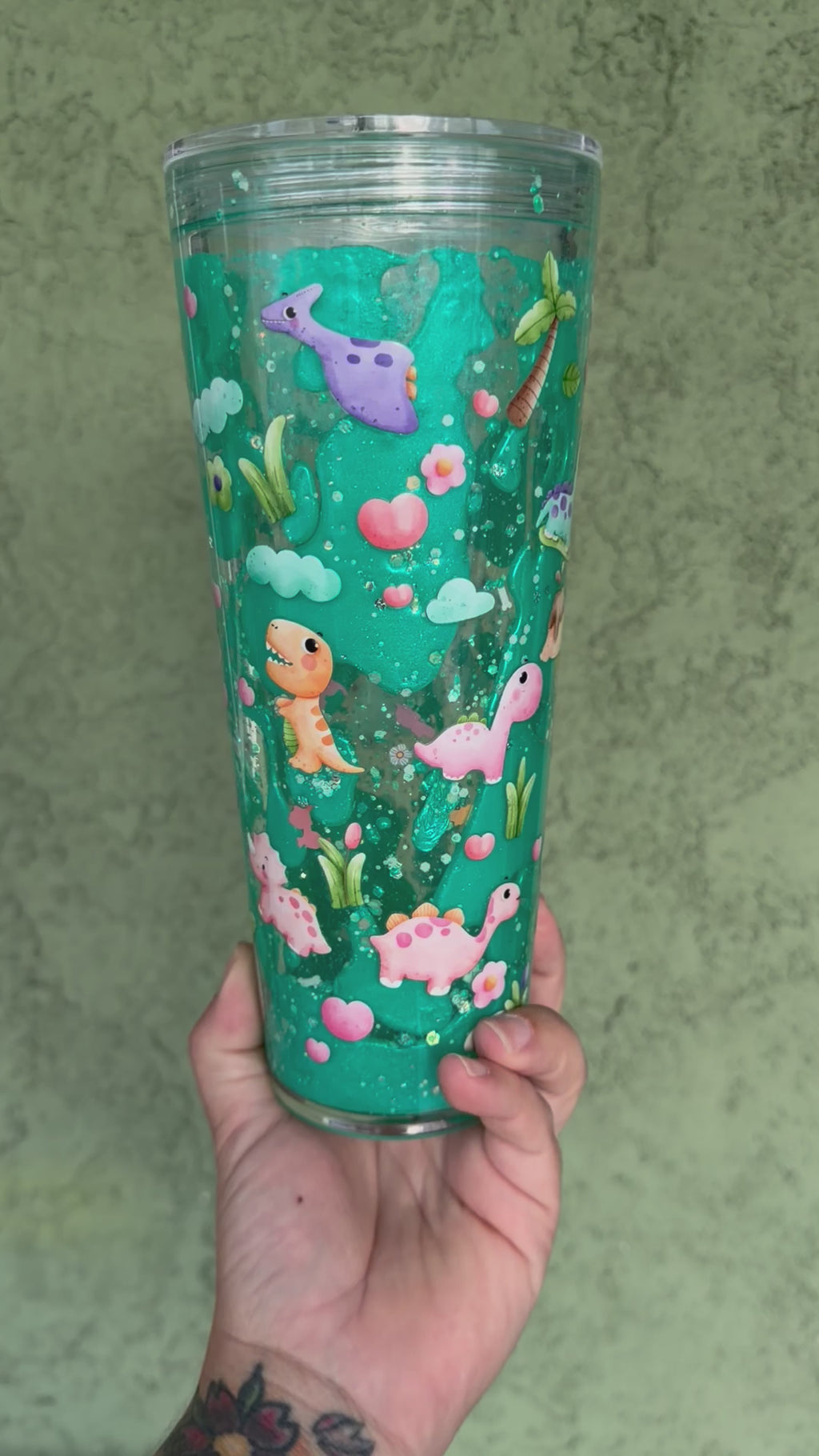 Dinosaur Premade 24oz Slow Flow Dual Lava